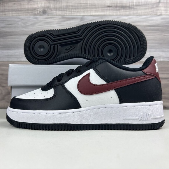 Nike Other - Nike Air Force 1 GS "Dark Team Red" White Black| size 2.5